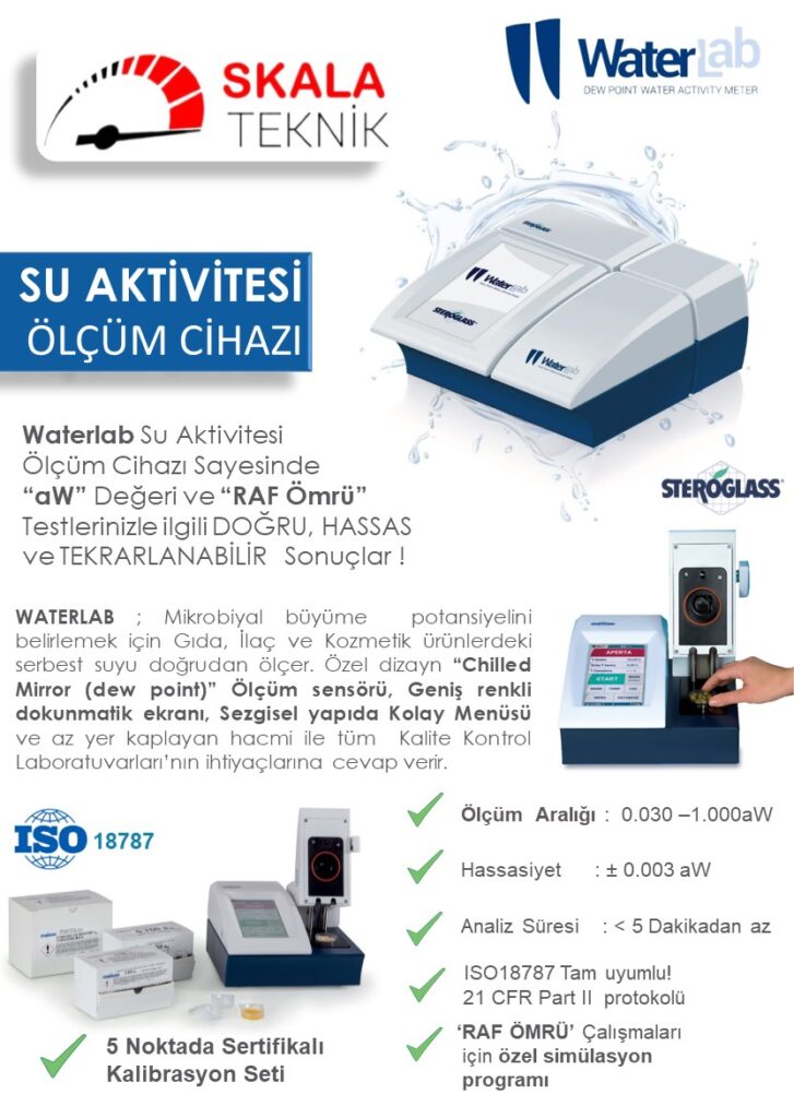 Waterlab su aktivitesi ölçüm cihazı / water activity meter