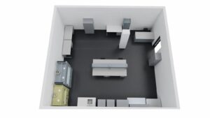 3D Laboratory Furniture Layout